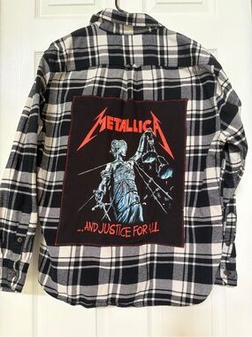 Metallica Flannel Shacket/Shirt Jacket